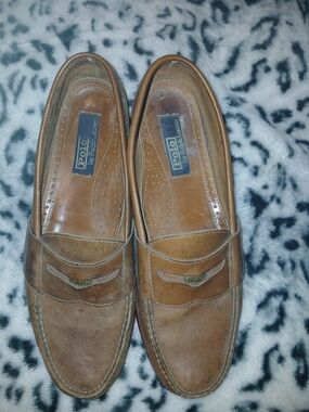 Vintage Polo by Ralph Lauren Tan Leather Penny Loafers